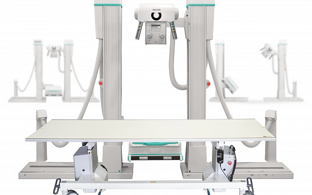 Digital radiography systems with a mobile table